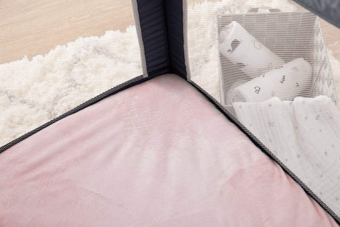 American Baby Company Heavenly Soft Chenille Fitted Pack N Play Sheet - 27" x 39", Pink, for Boys and Girls