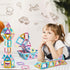 80pcs Set 3D 3 4 5 6 7 Magnetic Tiles Magnet Building Blocks Creative Stacking Toys for Kids, DIY Construction Kit
