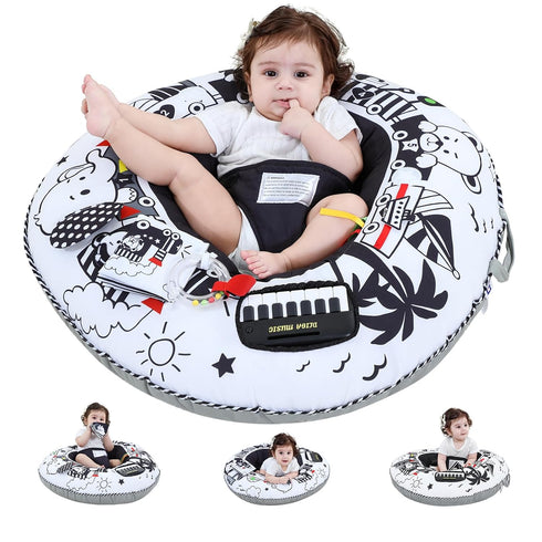Lovvie & Joy Baby Seat and Play Activity Center Ring,Soft Infant Seats