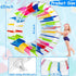 iGeeKid 65 Inch Inflatable Wheel Roller Pool Floats, Colorful Pool Games for Kids Summer Fun