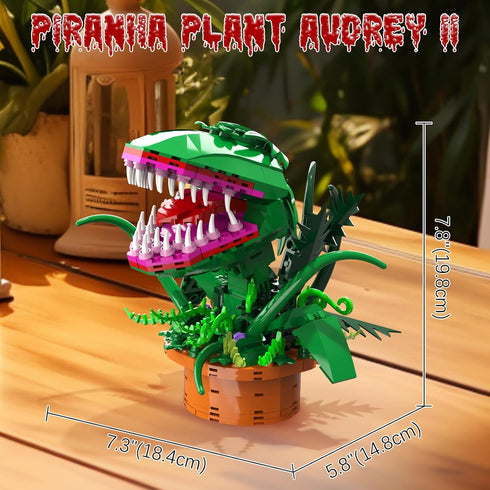 Audrey 2 Piranha Plant Building Toys, Compatible with Lego, Little Shop of Horrors Cannibal Flowers for Ages 8+