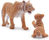 Gemini&Genius Tiger Toy Figures for Kids, Safari Animal Action Figures with Cub, Great for Gifts and Party Favors