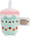 GUND Pusheen Boba Tea Cup Plush Cat Stuffed Animal - Ages 8 and Up, Green/Pink, 6”