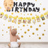 Whaline 1st Birthday Baby Photo Banner, Monthly Milestone Photograph Bunting Garland for First Birthday Celebration