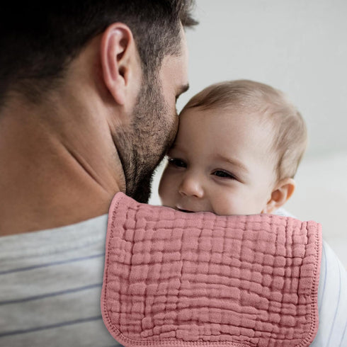 6 Pack 20" 10" 6-Layer 100% Looxii Muslin Burp Cloths Baby Girl - x - Ultra Soft & Absorbent, Cotton for Spit Up