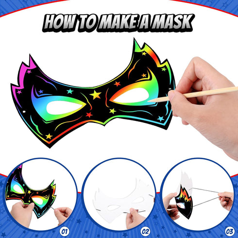 150 Deekin Pcs Masquerade Mask Scratch Paper Eye Masks Bulk DIY Blank Mask Craft Kit for Party Favors (Classic)
