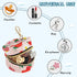Strawberry Round Pacifier Storage Case with Zipper, Portable Pacifier Case for Travel, Diaper Bag & Purse, Pacifier