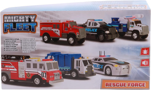 12" 3+ Mighty Fleet Rescue Force Police Pickup Truck Toy with Realistic Lights & Sounds, Durable Construction