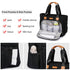 Diaper Bag Tote with 16 Inch Laptop Compartment, Large Crossbody Toddler Bag for Mom (Black)