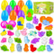 PaLeyFer 24 Pack Prefilled Easter Eggs with Squishy Dinosaur Toys inside for Kids,
