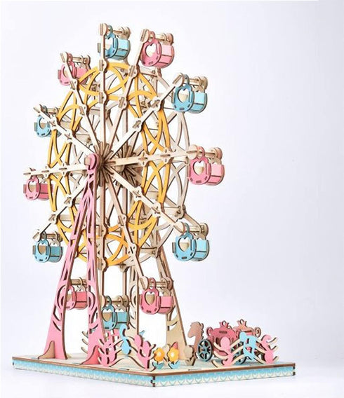 Wooden Ferris Wheel 3D Wooden Puzzle, Building Kit for Birthday Present, Thanksgiving Gift, Valentines Day Gift
