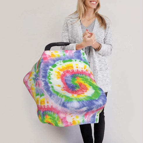 Schgap Tie Dye Car Seat Covers for Baby, Soft Stroller Cover Nursing Cover Breastfeeding Baby Carrier Covers