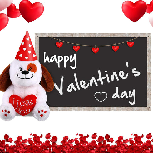 Sumind 10 Inch Valentine Bear Plush, Cute Heart Holding Soft Toy Gift