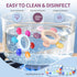 akolik 0 3 6 9 12 18 Teething Toys for Babies, Baby Teethers Toy Teething Ring Silicone, Grasping Teething Toy, BPA