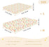 Jynexis 52x28 Ice Cream Cherries Beige Pattern Baby Crib Sheets, Cotton Fitted Crib Sheet, Soft Breathable, Fits
