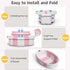 0-36 Collapsible Baby Bathtub for Newborn to Toddler Months,Spacious Foldable Infant Bath Tub with Thermometer,Cushion