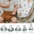 Watercolor Bear Rainbow Blue Baby Nursing Pillow Covers for Boy Cute Bears Moon Stars Clouds Nursing Slipcovers