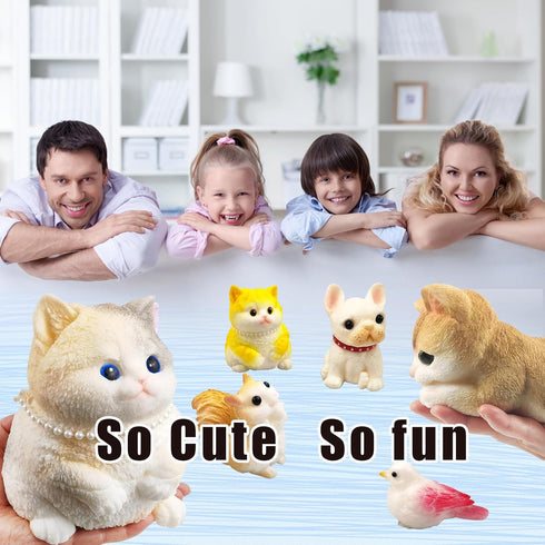 Big Hand Painted Cat Squishy ToysLarge Cute Ultra Soft Kitty Squeeze Fidget Toys for Stress Relief ,Kawaii Squishies