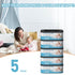 Fununcat 810 5 Packs Jumbo Square Refills Disposal Bags Refill Compatible with Diaper Genie Classic, Compact and Select