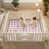 EtherSpher Cozy foldablummy 50'' 50''alfombras Classical Peach White Houndstooth Large Non-Slip Baby Floor Play mat