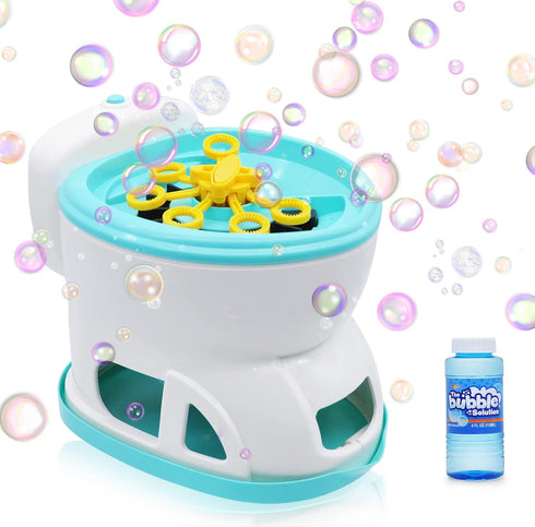 JOYIN Bubble Machine Automatic Bubble Gun Blower with 4oz Solution for Kids, Bubble Party Favors for Summer Fun