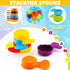 BeneFine 1-3, 16 Set& Baby Bath Toys for Kids Ages PCS Mold Free Bath Toys for Toddlers with Floating Boats,Watering