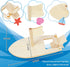 Amersumer 10 Pcs DIY Toy Wood Boat Craft Kits - Mini Wooden Sailboat Kits for School Projects, Make Your Own Sailboat