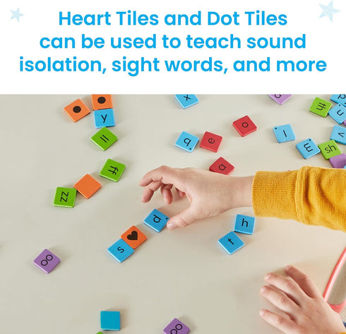 hand2mind Phonics Word-Building Magnetic Letter Tiles, Set of 6 for Kindergarten Letter Recognition and Phonemic