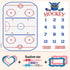 Baby Age Milestone Blanket, Hockey Stadium Blanket for Nursery, Baby 1-12 Months Growth Chart, includes 4 Frame and 1 Headband 47"x40" BTLSPH298 by PHMOJEN