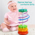 Baby Spinning Stacking Toys, ABS Plastic Rainbow Design Ring Stacker for 6-12 Months Montessori Educational Learning
