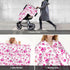 Hcpwzrf Dog Paw Print Heart Pink Baby Car Seat Cover & Nursing Cover - Breathable Stretch Multi-Use Cover
