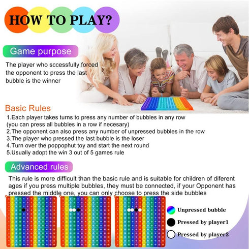 AK-SHIP Multiplication Game Table Bubble Toys, Educational Stress Relief for Teaching Operations