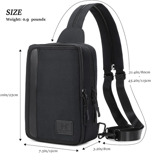 MYHOZEE Backpack 2 1 Sling Bag Crossbody Purse - in Nylon Cross Body Bag Diaper with Wipes Pouch, Water Bottle Pocket