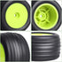 Mounted Front Wheels for Losi Mini T 2.0, Replacement 1/18 Off Road Directional Tires (Yellow)