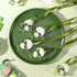 48 Coume Pcs Sage Green Baby Shower Favors Acrylic Pacifier Necklace Thank You Gift Bulk with Cards for Guests Prizes