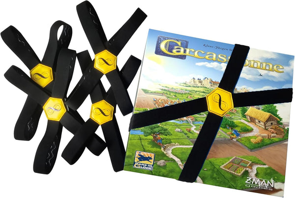 Board Game Box Elastic Bands - Keep Tabletop Games Closed and Protected During Travel & Storage (Set of 5)