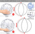 TURNMEON 5 Pack Sequins Beach Balls - Inflatable Clear Pool Toys, 16 Inch & 24 Inch, Summer Outdoor Party Favors