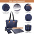 Large Waterproof Diaper Bag Tote with Changing Pad