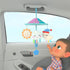 Baby Pram Mobile Toy for Pack and Play - Car Roof Handle Toys with Soft Rattle for 0 Months+ (Sky)