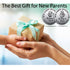 Vichona Mummy New Dad Mom Gifts Funny Decision Making Coin, New Baby Gift for Parent Daddy Pregnancy Women First Time
