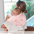 Qinllo 1 Pack 22x11 Inch Muslin Burp Cloths Pink Ribbon Bow Cotton Baby Burp Cloths Ultra Absorbent Soft Thick Burping