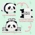 Set 4 Panda Plush, Stuffed Animal with Baby Pandas, Soft Stuffed Toy Pillow, Cute Birthday for Kids Boys Girls
