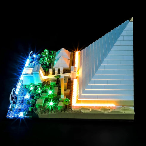 BRIKSMAX LED Lighting Kit for LEGO-21058 Great Pyramid of Giza, Compatible with Architecture Building Blocks