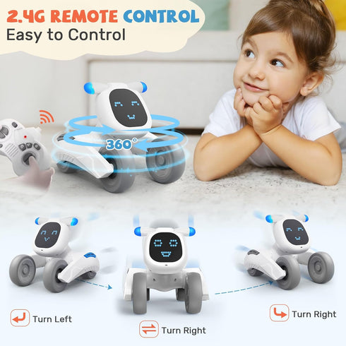 5 6 7 8 9 10 Robot Dog Toy for Kids, Remote Control Dog Robot, Voice & Touch Control Robot Pet Dog