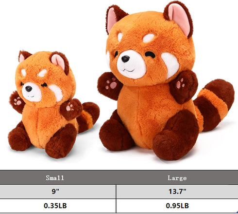 13.7" Riuhot Red Panda Stuffed Animal Cute Red Panda Plush Toy Panda Plushie Christmas Birthday Valentine's Day Gift