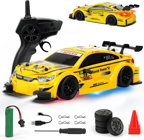IOMDRWU RC Drift Car, 1:24 Scale Remote Control Drift Cars, 2.4GHz 4WD Drifting