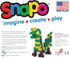 SNAPO Advanced Builder Blocks for Ages 7 and Up - Six-Sided Toddler Building Blocks for Planes, Cars, Trains