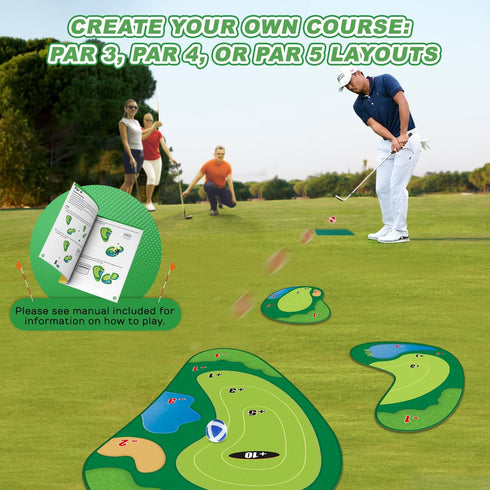 Set TOY Life Chipping Golf Game Mat Indoor Outdoor Games for Adults and Family Kids Outdoor Play Equipment Stick Chip