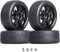 4PCS Rubber Tires & Wheel Rims 12mm Hex Hub for 1/10 Scale RC Vehicle - Width: 1.02" (26mm) OD 2.56"(65mm)