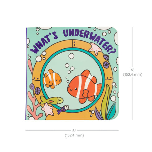 Infantino Color Reveal Bath Book, Baby & Toddler Water Reveal Book for Bath Time Fun, Ocean Theme, Mess-Free, Soft EVA